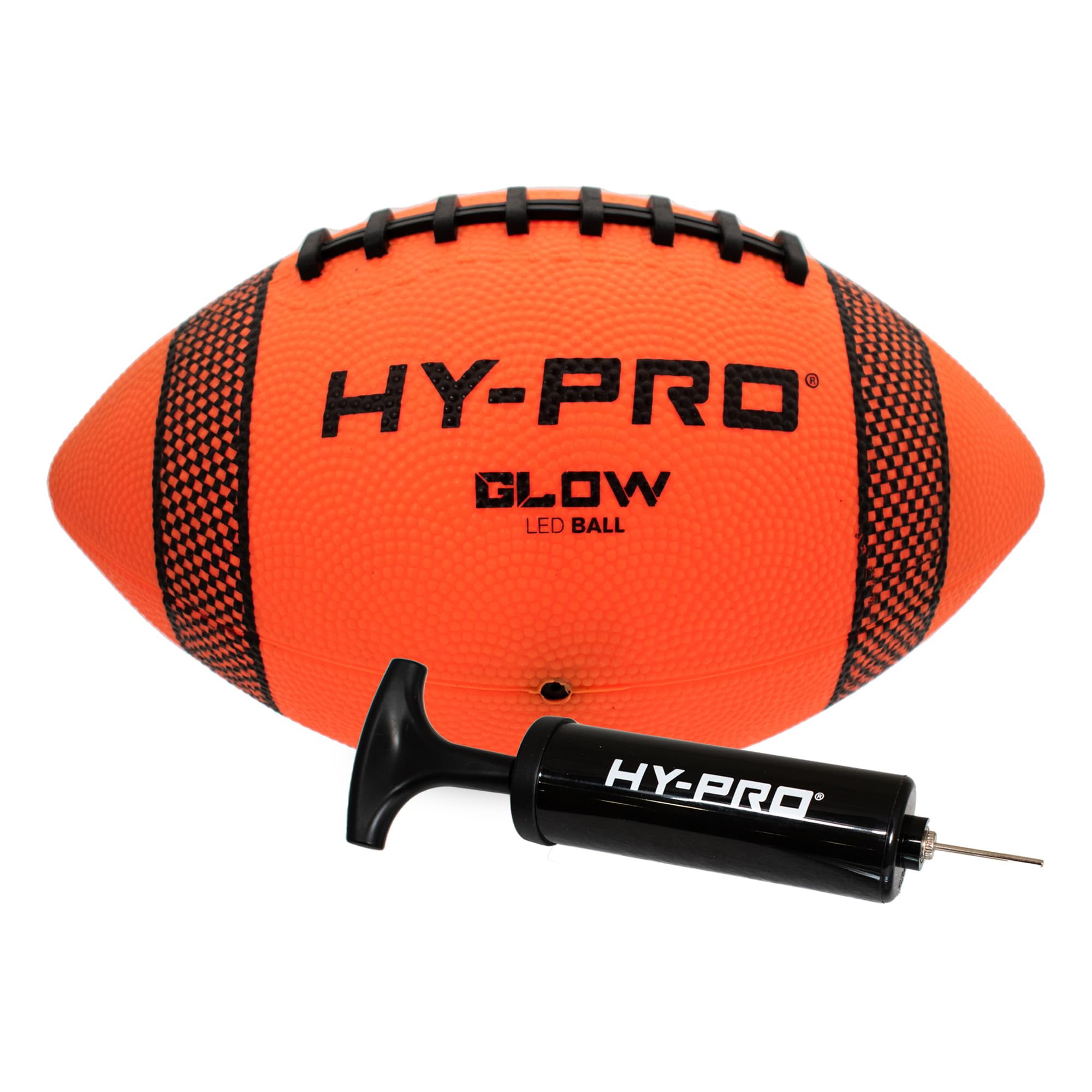 Hy-Pro LED Size 6 American Football - Orange - Includes Pump - Kids Age 10+