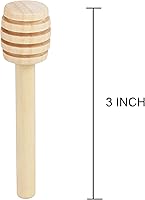 Vista 6 de Agitador de mezcla de miel de madera, 20 unidades, mini cucharas de miel (3 pulgadas)