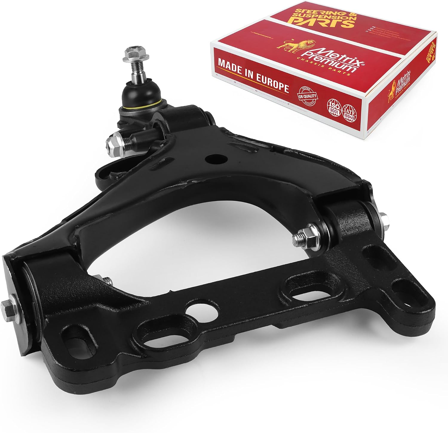 Metrix Premium Chassis Parts - Front Left Lower Control Arm w Ball Joint & Bushing Assembly Fits 2008-2009 Chevrolet Trailblazer, 2008-2009 GMC Envoy, Saab 9-7x, Replacement RK621316, Made in Europe
