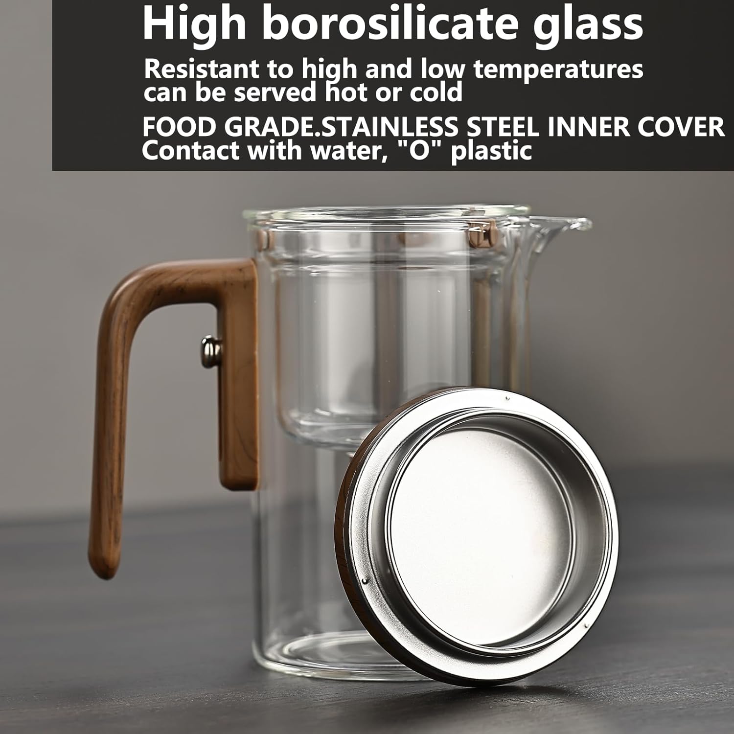 Witchcraft Magnetic Glass Teapot with Infuser - Loose Leaf Tea Pot with Detachable strainer,magical teapot,gifts for tea lovers(600ml)