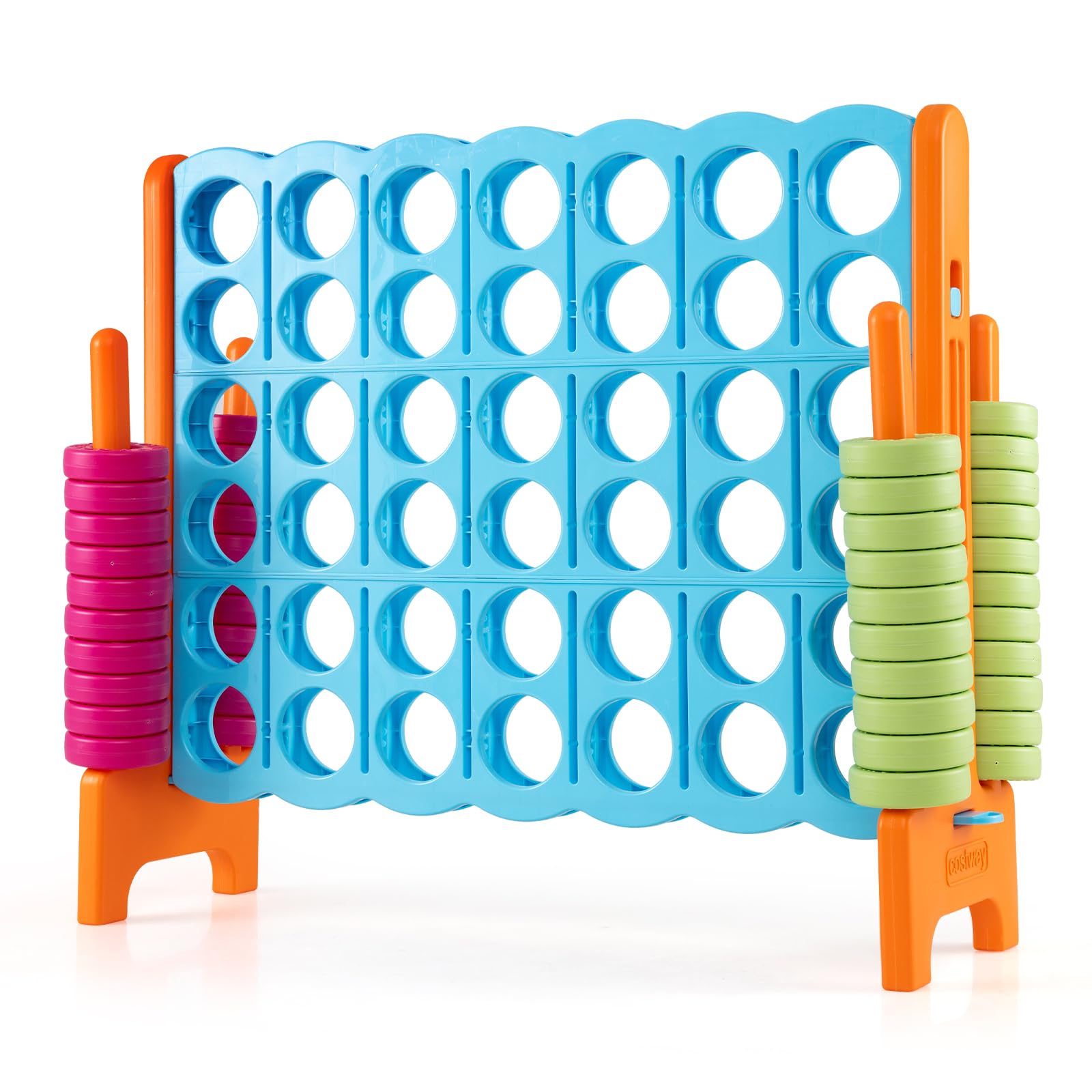 COSTWAY Giant 4-in-a-Row Game Set, Jumbo 4-to-Score for Kids and Adults