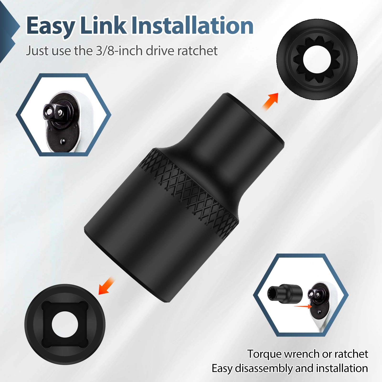 Bendix Caliper Tool Feekoon 3/8 Brake Caliper 11 Point Socket | 2 Pack ...