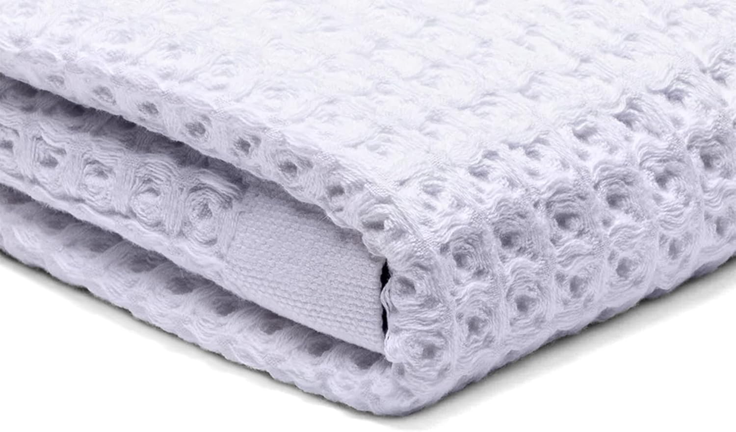 SUTERA Silverthread Bath Towel | Antimicrobial Towel with Silver Ion Technology | Waffle Weave Design, Plush, Lightweight, and Quick-Drying for Everyday or Spa Use | 31" x 57" (White)