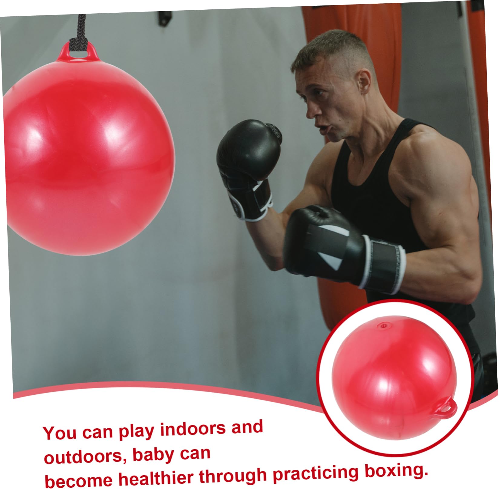 BESTonZON Boxing Water Bag Training Ball for Home Response Fitness Swivel for Boxing String for Speed and Reflex Training