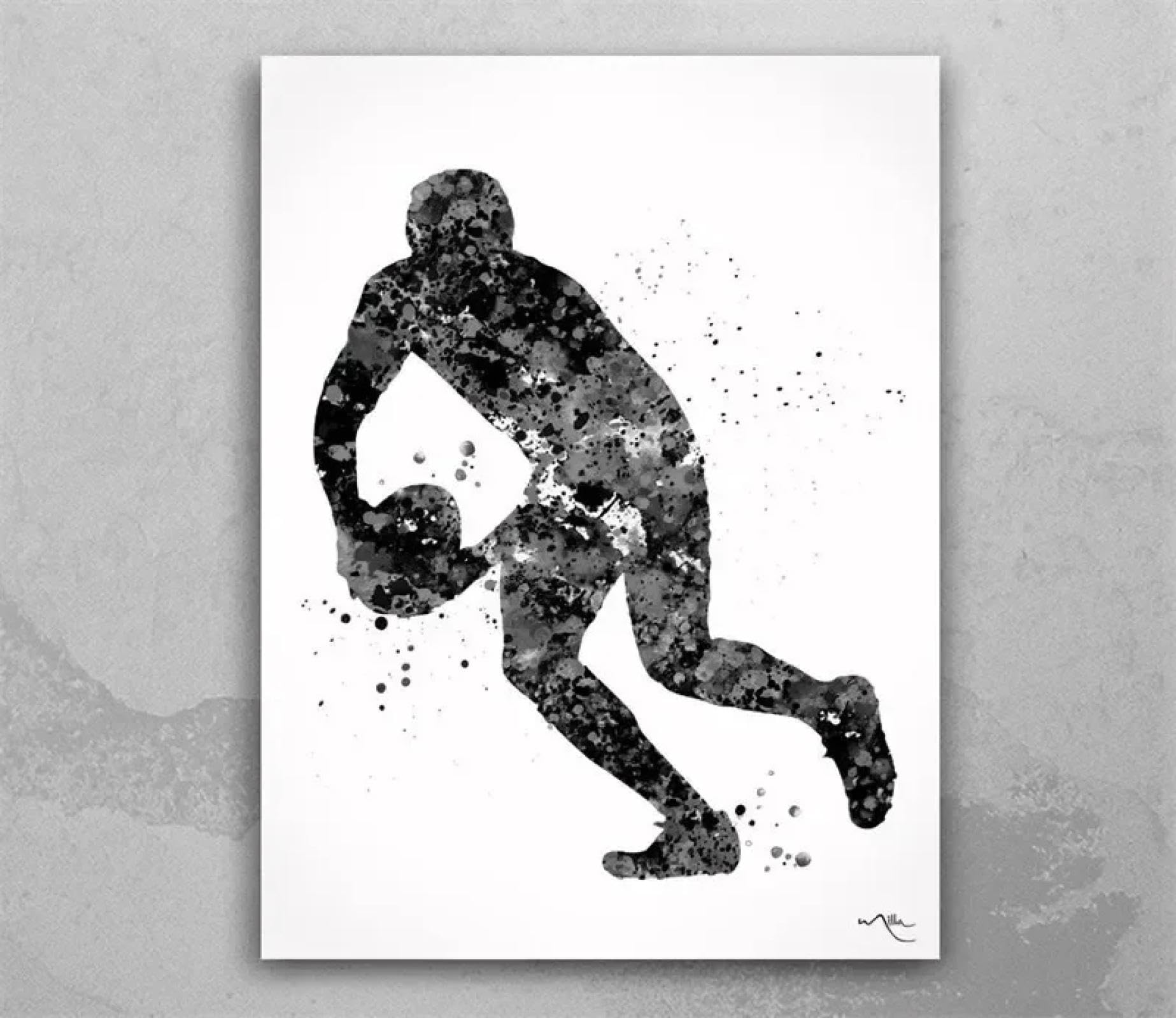MAIMANG Cuadro de lienzo de fútbol con arte de pared abstracto clásico para niños, póster impreso en HD, decoración para el hogar, sala de estar, dormitorio, 40 x 60 cm x 3, sin marco
