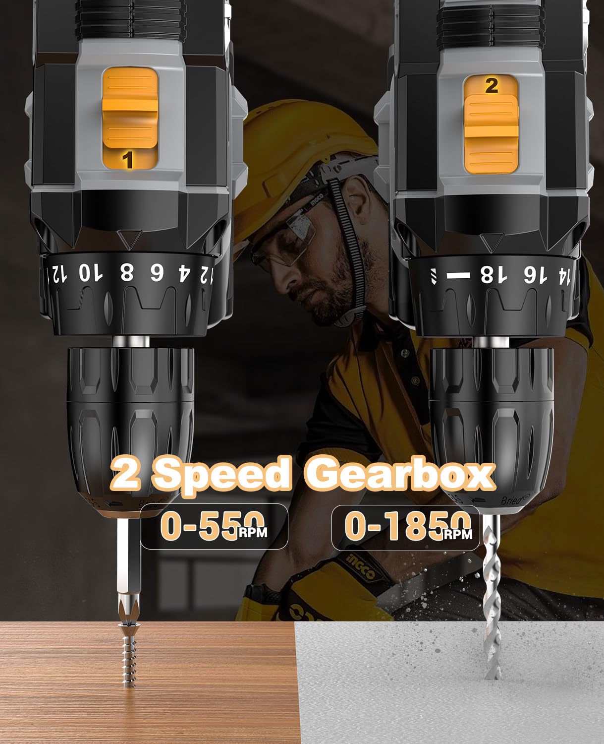 Avvitatore a Batteria Trapano Avvitatore Batteria 21V Trapano