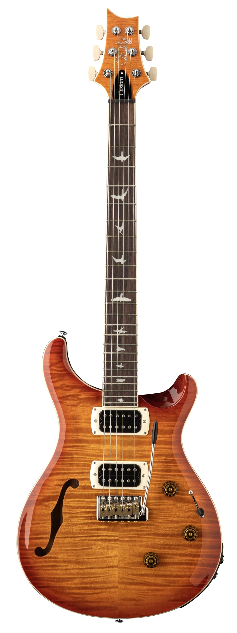 Amazon.com: PRS SE Custom 24 Semi-Hollow Piezo, Vintage Sunburs