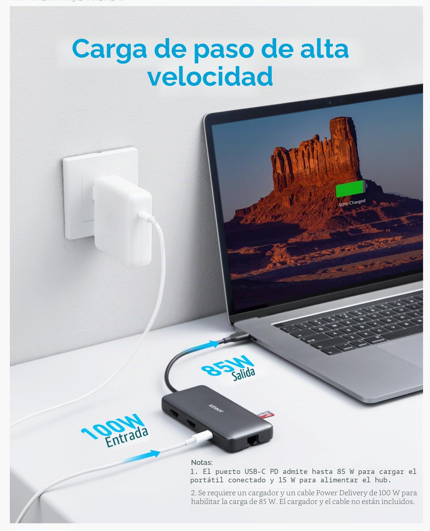 Anker PowerExpand Adaptador USB C 8 en 1 con 2 HDMI 4K