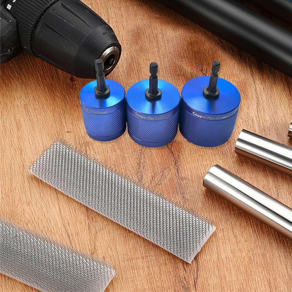 Spazzola elettrica per la pulizia di tubi in rame, manico esagonale da 1/4 per la pulizia di punte da trapano elettrico da 15 mm+22 mm (25 mm)