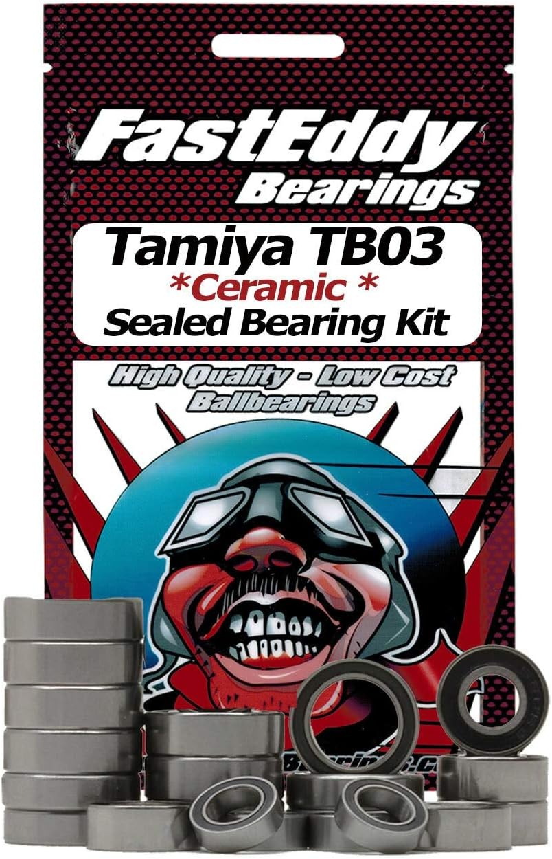 Kit Roulements Caoutchouc Pour Châssis Tamiya TB03 - FastEddy Bearings - Neuf