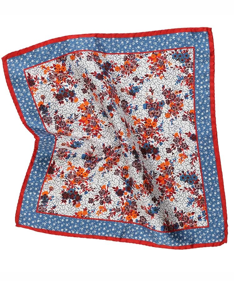 Image of Italian 100% Silk Pocket Square, Premium Small Batch Accessory for Men, 32x32 cm (12.5''x12.5''), One Side Print