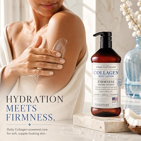 Collagen Body Lotion 480ml - Hydrating Moisturizer, Firms & Smooths Skin