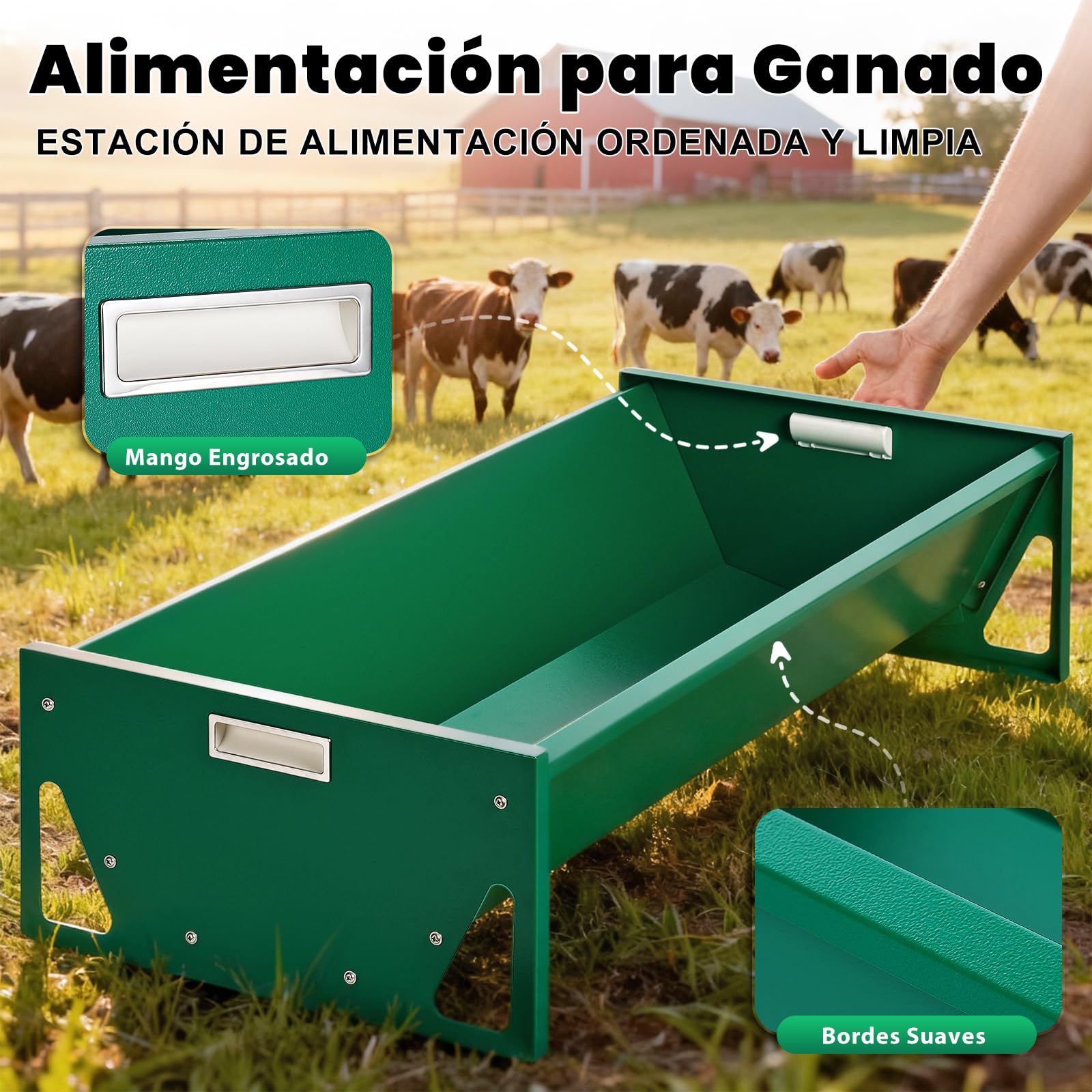 Comedero para Ovejas Acero Galvanizado 100 X 45 X 24cm Comedero de Heno para Caballos para Interior Y Exterior Resistente Gran Capacidad Comederos para Ganado FáCil de Limpiar para Vaca
