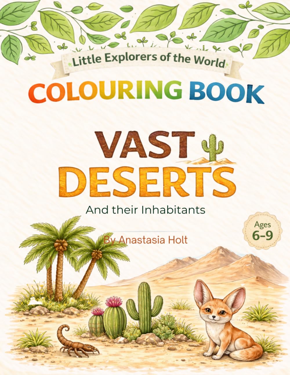 VAST DESERTS AND THEIR INHABITANTS: An Educational Colouring Book for Kids 6-9 | Little Explorers of the World