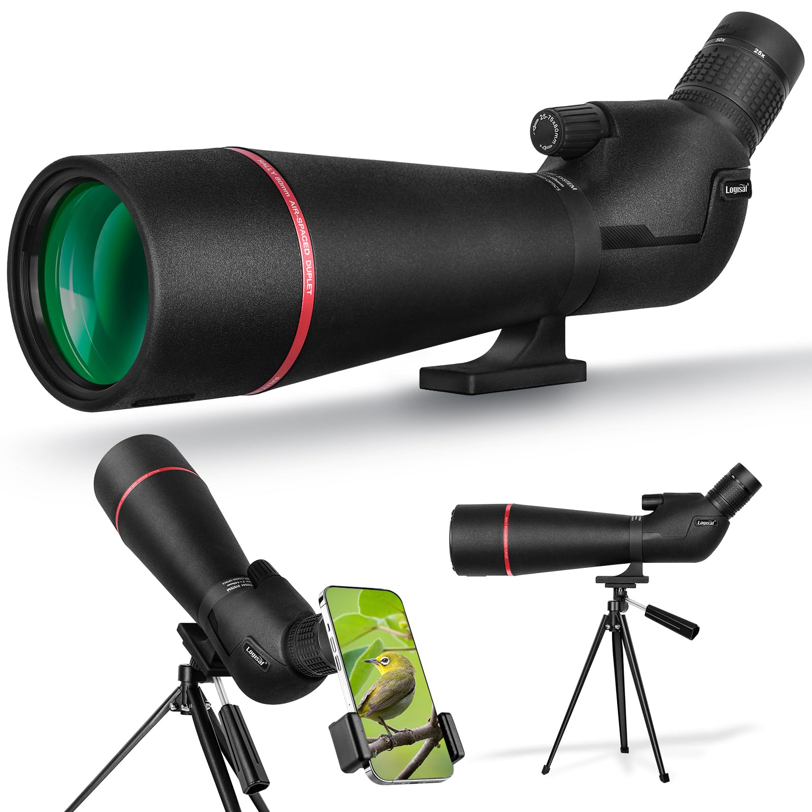 Amazon.com : Logisaf 25–75x80 HD Spotting Scope for Bird Watching