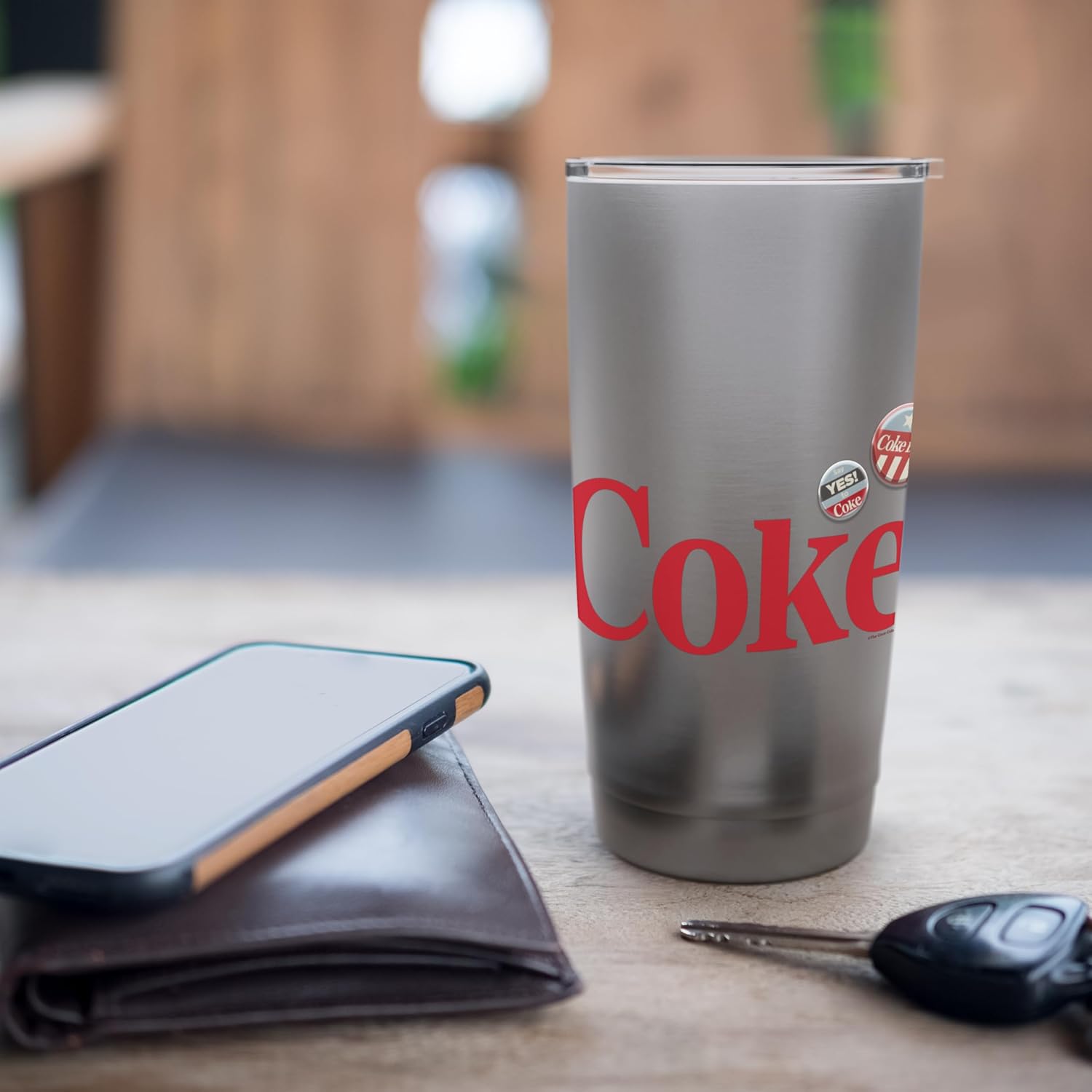 Coke with Buttons C1 Stainless Steel Insulated Tumbler - Image 7