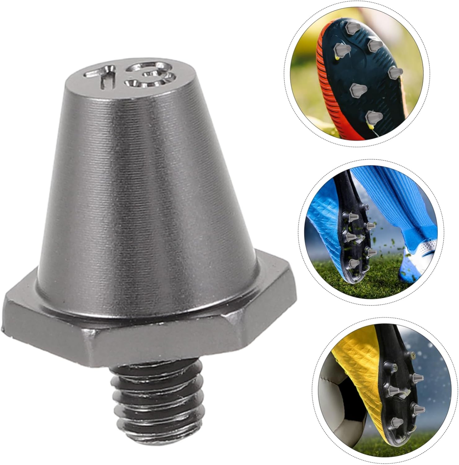 10pcs Replaceable Soccer Shoe Spikes Aluminum for Enhanced Traction Outdoor Sports Lightweight Design for Sprinting and Jump Activities