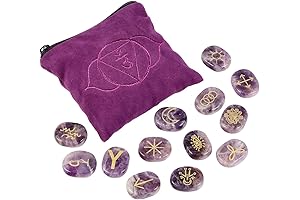 13 Piece Amethyst Witches Runes Set