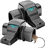 Rat & Chipmunk Traps, Prevents Accidental Triggering with Covered Tunneled Design, Quick Humane Kill, Indoor 'N Outdoor Mouse Snap Traps
