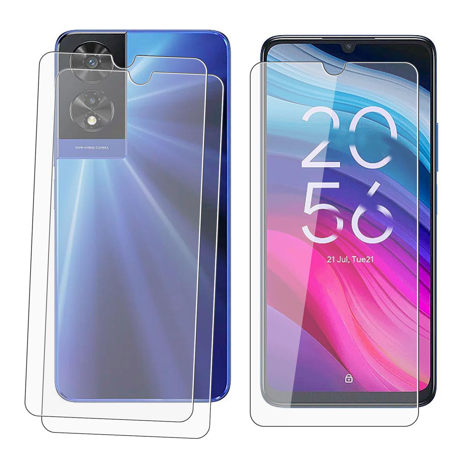 HGJTFANY Cover per TCL 505 + Pellicola in Vetro Temperato (6.75), Custodia Protettiva Antiurto e Antigraffio, Morbido TPU Bumper Phone Case per TCL 505 - Nero HGJTFANY Cover per TCL 505 + Pellicola in Vetro Temperato (6.75), Custodia Protettiva Antiurto e Antigraffio, Morbido TPU Bumper Phone Case per TCL 505 - Nero