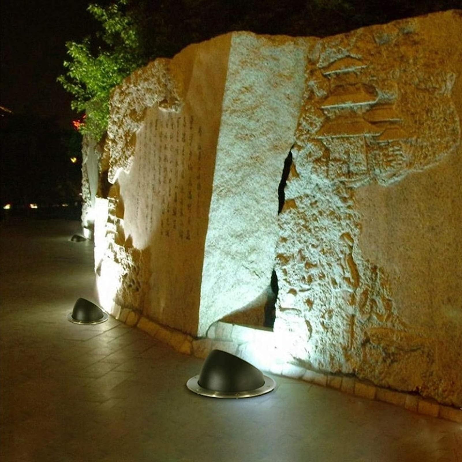 Oświetlenie ogrodowe - zewnętrzne lampy do wkopywania w ziemię, okrągła lampa LED ze stali nierdzewnej do wkopywania w ziemię, wodoodporna lampa punktowa IP67 do ogrodu,Yellow-9W(24V)