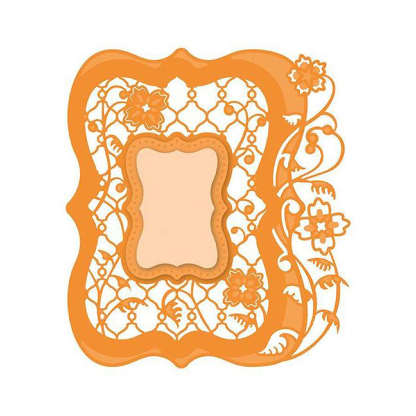 Fustelle In Metallo Per Scrapbooking – Cornice Rettangolare In Pizzo, 14x9,5 Cm, In Acciaio Al Carbonio, Per Biglietti E Decorazioni Fai Da Te - 5
