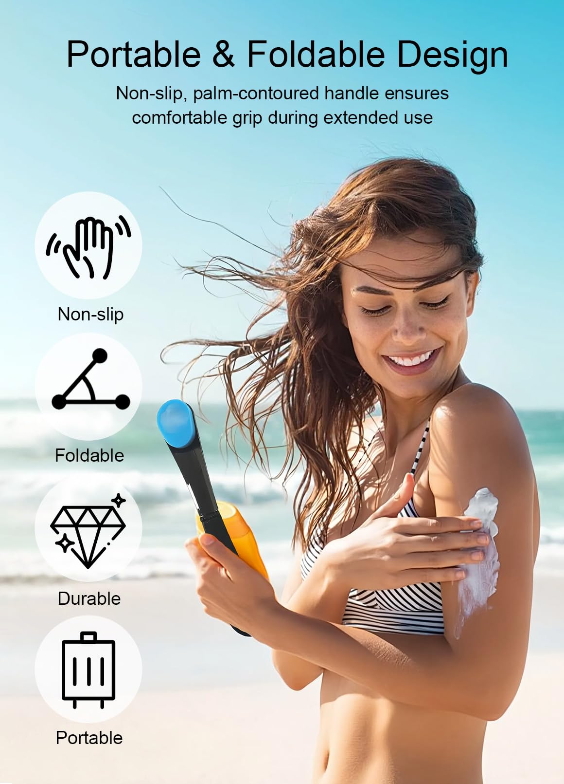 Back Tanner Applicator Celtrum, Lotion Applicator for Back Reusable Sun Cream Applicator - Image 3