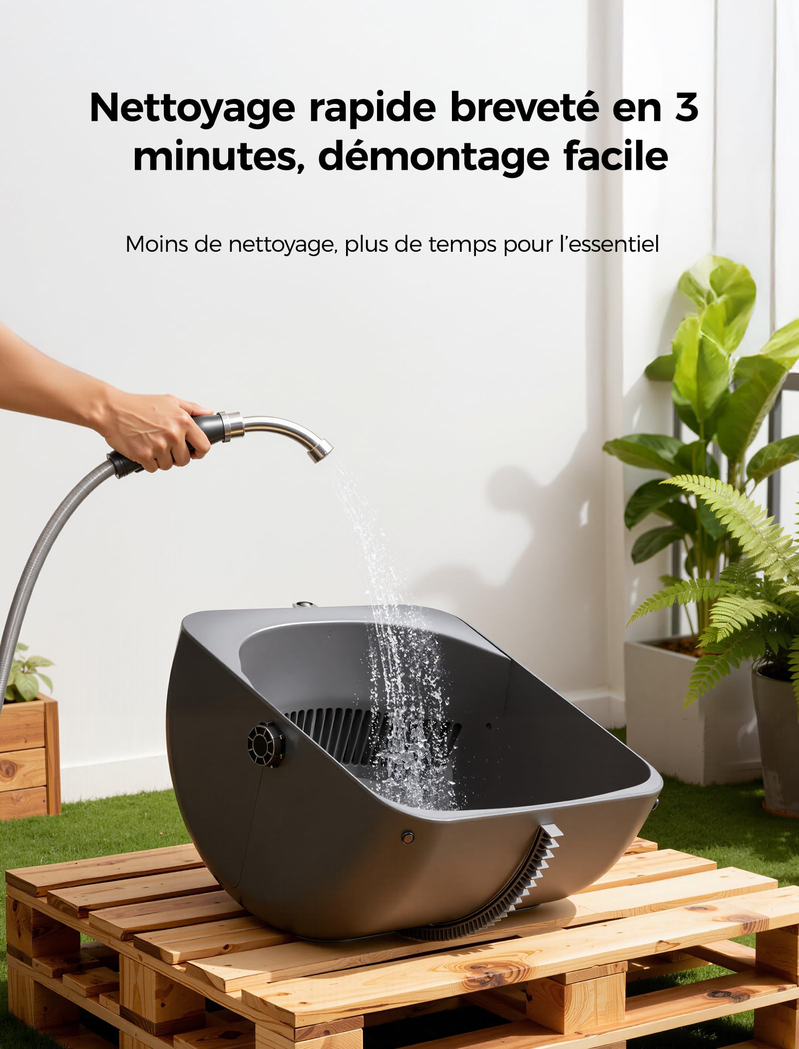 Automatische Selbstreinigende Katzentoilette mit App-Steuerung, 6-Zoll-Smart-LED-Display, 72L Kapazität, 10 Sicherheitssensoren, Geruchskontrolle, Offenes Design für mehrere Katzen, WLAN (2,4/5 GHz)