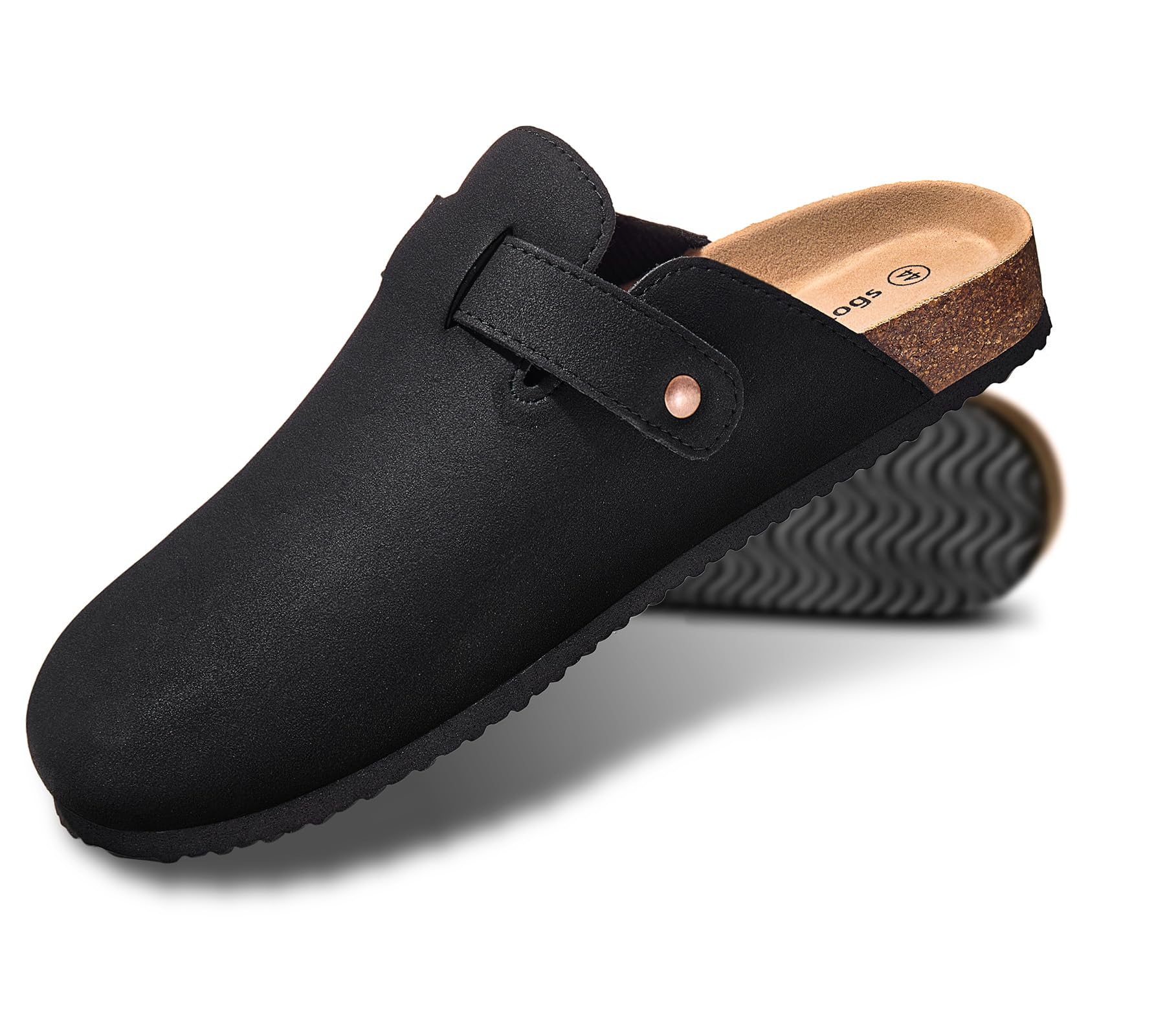 KEMISANTMen Clogs-Comfortable Suede Mules Slippers Sandals Nurse Potato Shoes Unisex-Cushioned Cork-Footbed