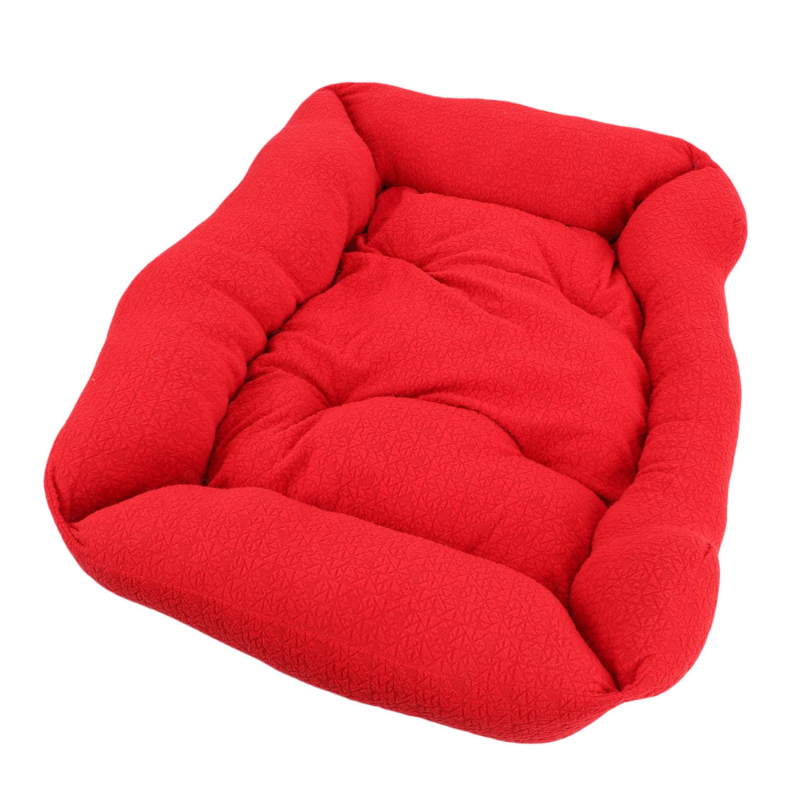 Acouto Cama Ortopédica para Perros Pequeños, Funda Lavable Extraíble de Poliéster de Felpa, Diseño Cómodo para Uso en Interiores (Rojo)