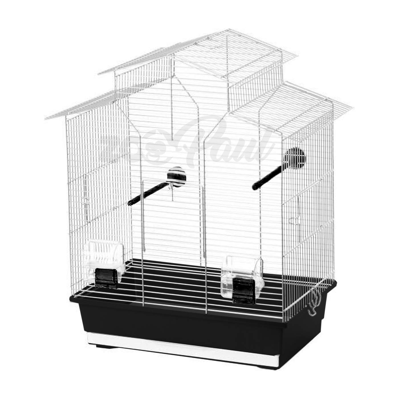 ZooPaul Vogelkäfig IZA 2 II schwarz 52x30x60 cm (L/B/H)