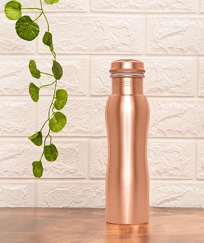 Miniatura 11 de Botella de agua ayurvédica de cobre para deportes, viajes, yoga y uso diario, botella de agua para gimnasio, oficina, senderismo, capacidad al aire
