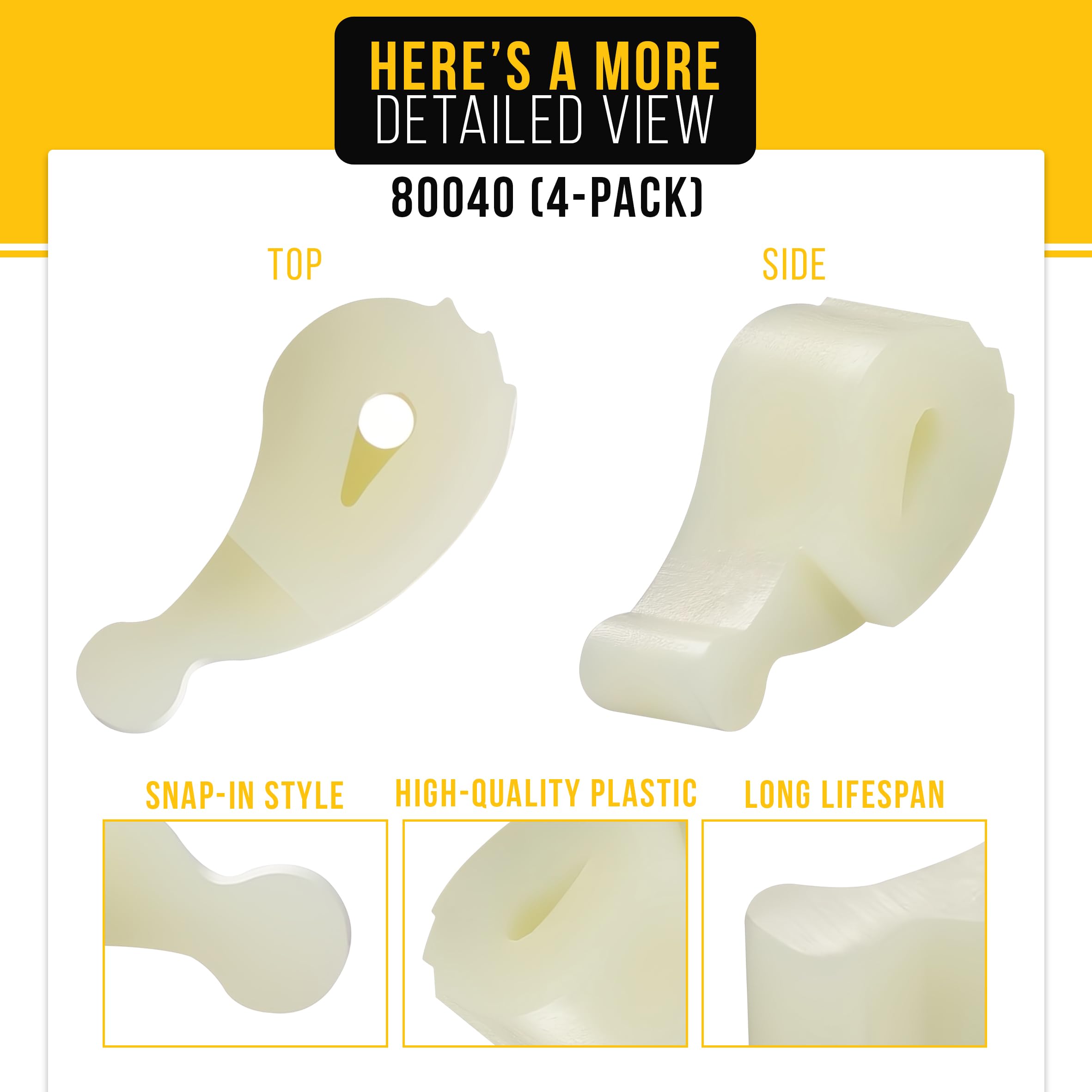 Amazon.com: PartsBroz 80040 Washer Agitator Dogs 4-Pack for