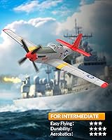 Vista 2 de VOLANTEXRC Avión RC, control remoto de 4 canales, avión de combate RTF con giroscopio de 6 ejes, 3 modos y acrobacias aéreas fáciles de volar, avión