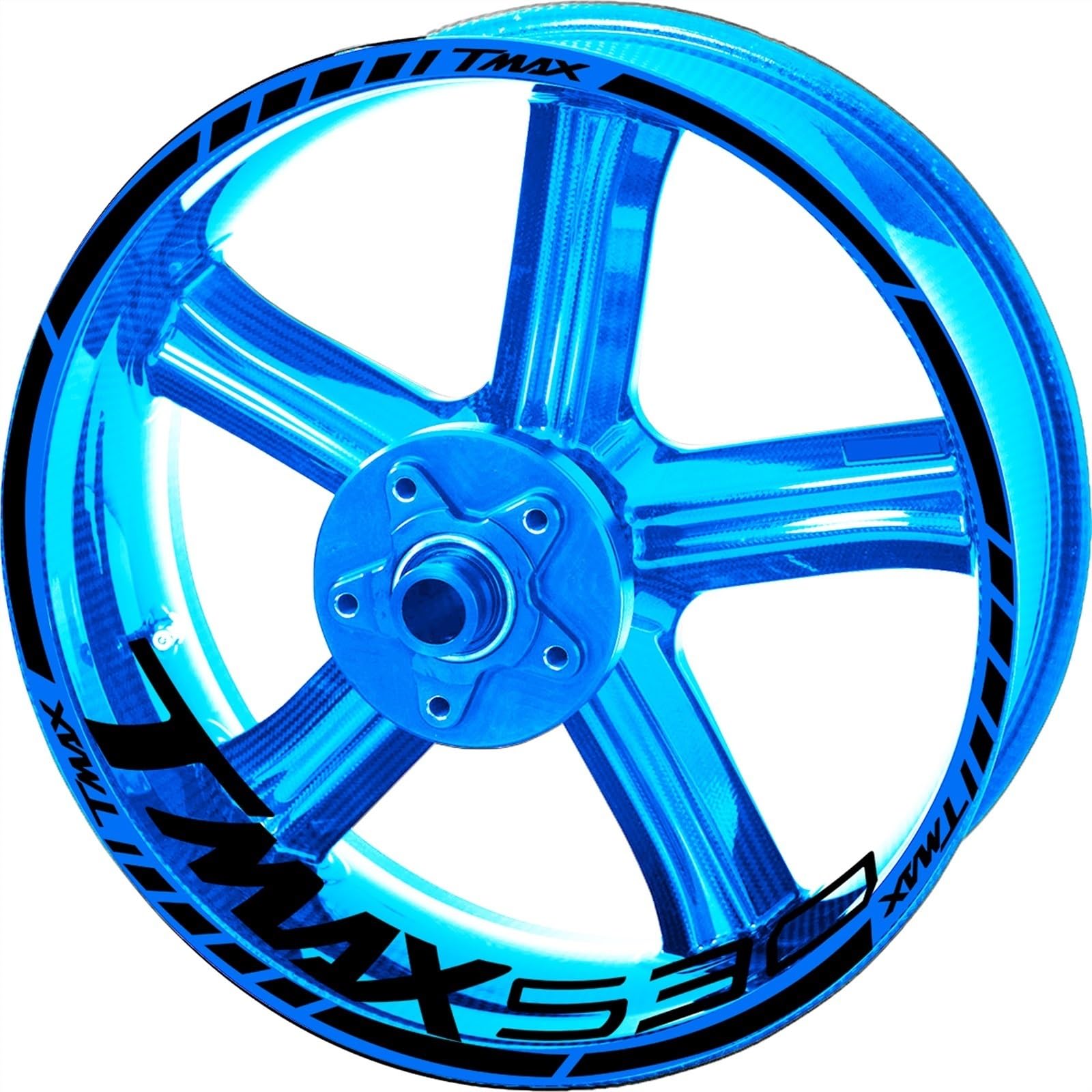 Reflective for Yamaha Tmax 530 500 560 Tmax530 Tmax500 Motorcycle Stickers Kit Wheel Rim Decals(Color4)