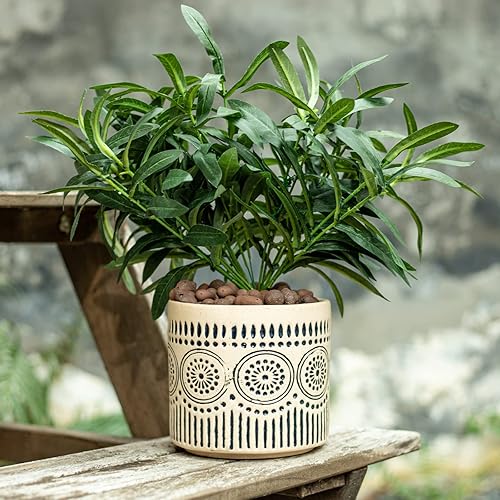 Miniatura 3 de Maceta Chonsun de Cerámica 4 Pulgadas Macetas para Plantas de Interior y Exterior Maceta para Suculentas Maceta para Flores Maceta de Cerámica de