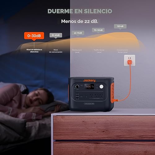 Miniatura 8 de Jackery Explorer 1000 v2 Estación de Energía Portátil, Batería LiFePO4 de 1070Wh, Salida AC de 1500W/USB-C de 100W, Carga Rápida de 1 Hora