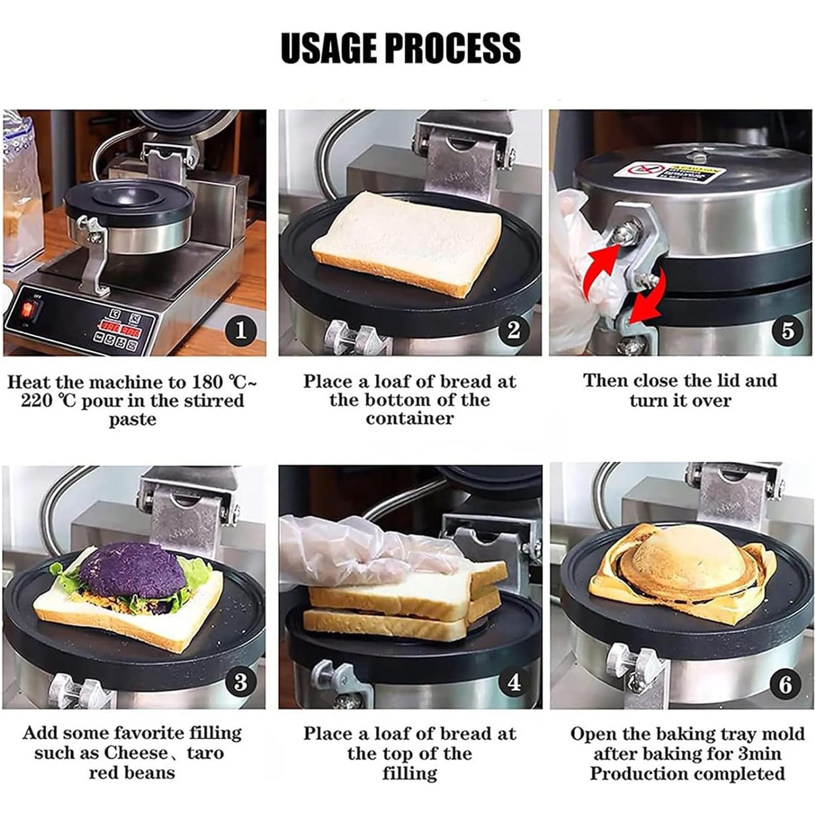 Macchina per Hamburger elettrica, pressa per Hamburger, Macchina Commerciale elettrica per Hamburger e Waffle, pressa per Hamburger, Macchina per la Cottura, Macchina per Hamburger,