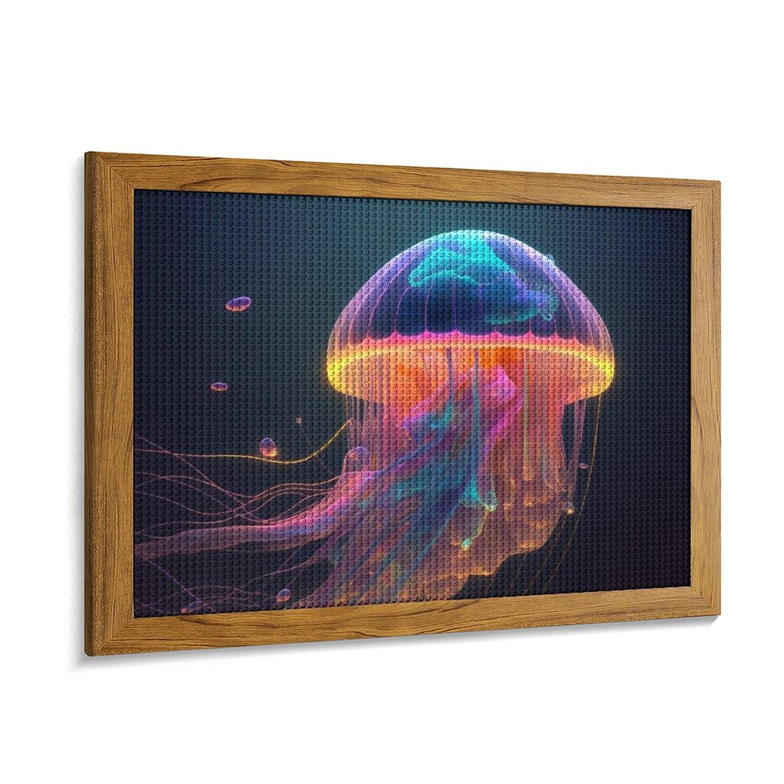 Amazon | ダイヤモンドアート 3Dクラゲイラスト ダイヤモンド刺繍 全面