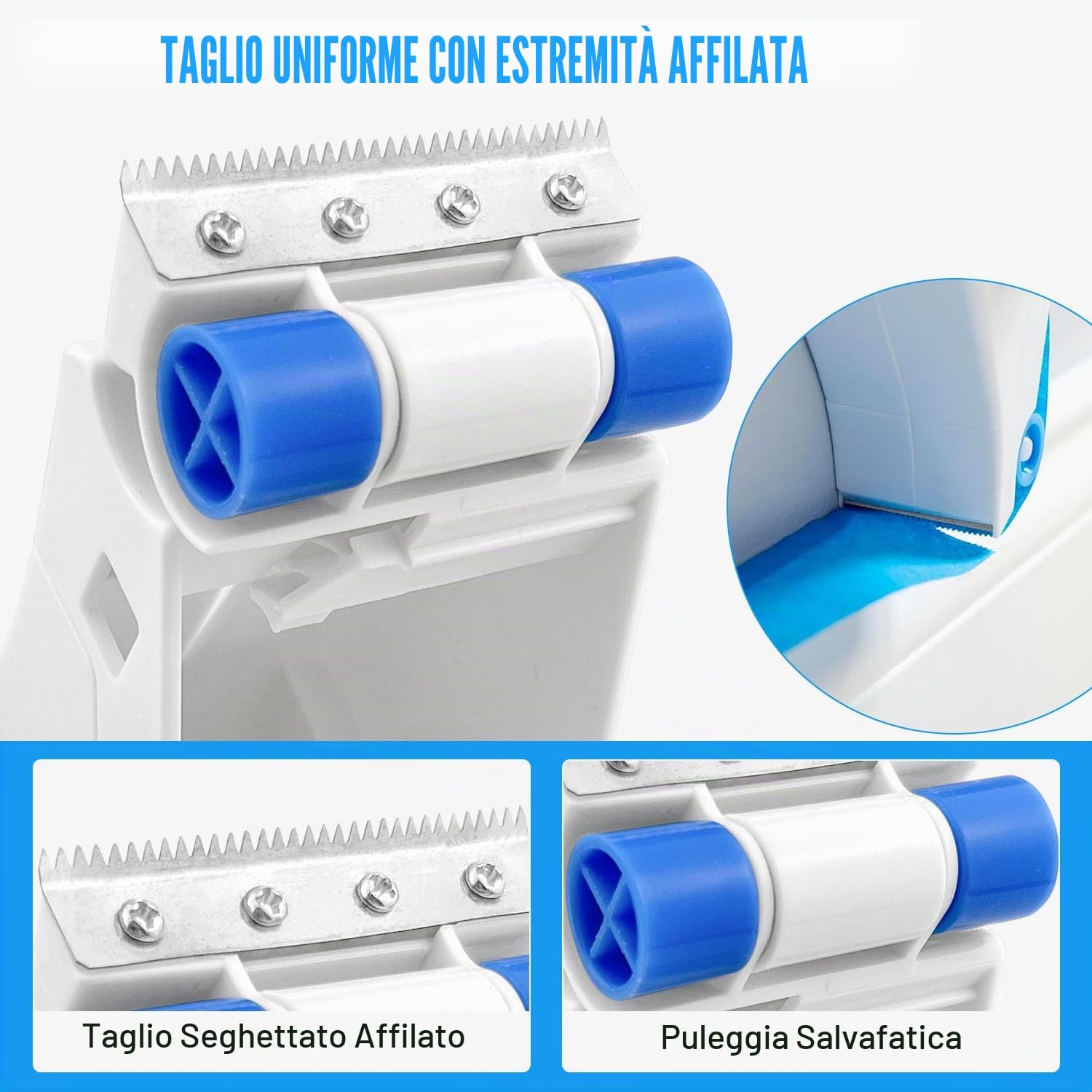 Applicatore per Nastro Imbianchino,Masking Master Applicatore Nastro,con 3 rotoli per mascherare,per Pavimenti, Finestre e Telai Delle Porte
