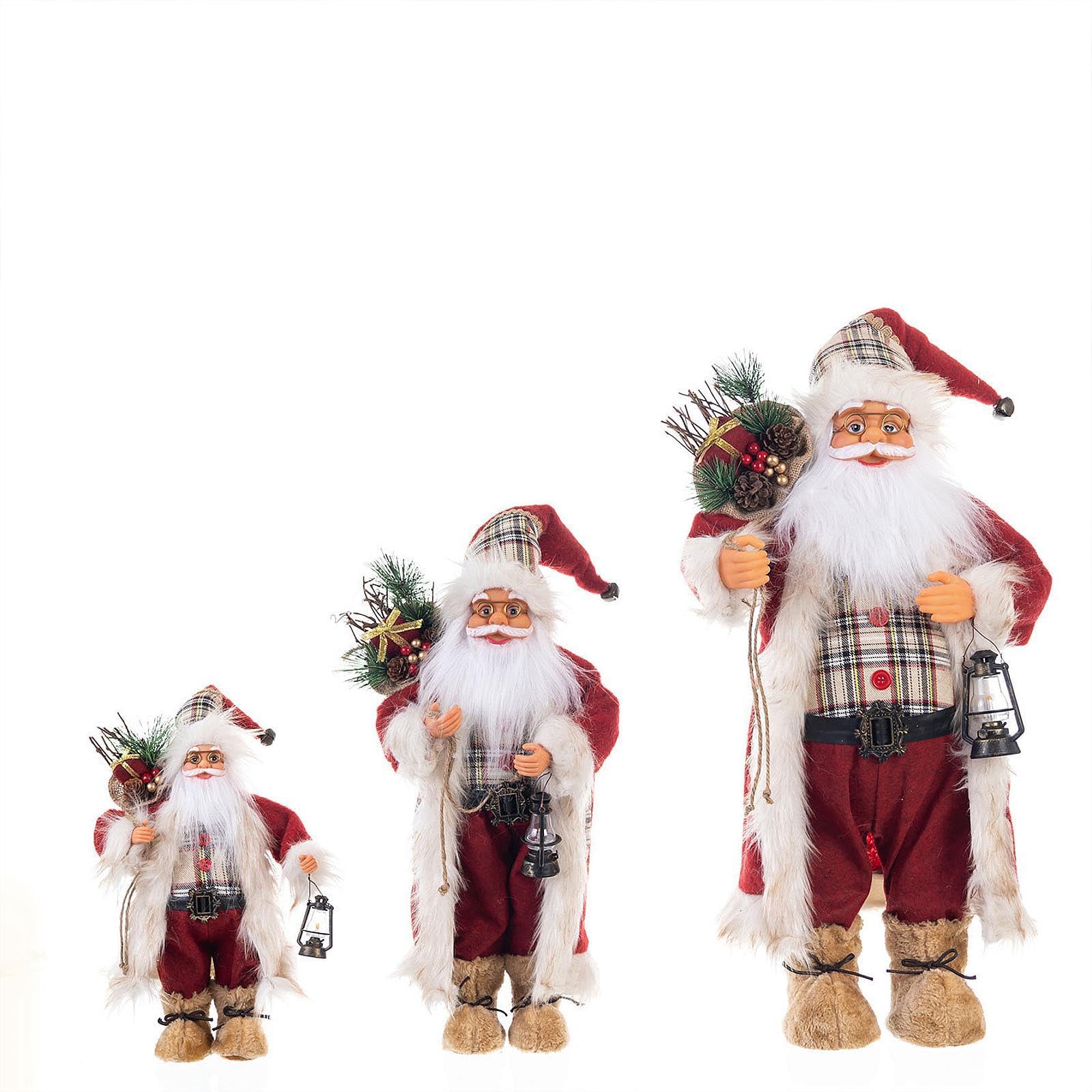 Figura Decorativa Navideña, Muñeca de Colección Hecha de Tela Tejida a Mano, Ideal para La Sala de Estar Y El Hogar, Regalo, 60cm