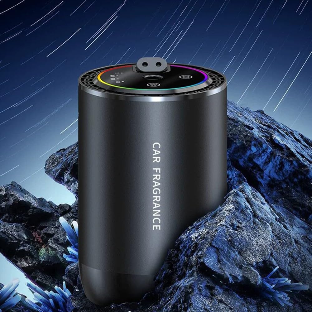 Diffuseur de désodorisant de voiture avec lumière, pour voiture intelligente pour diffuseur Aroma avec 50 ml de parfum, diffuseur d'huile pour voiture Aroma, humidificateur pour la maison et le bureau