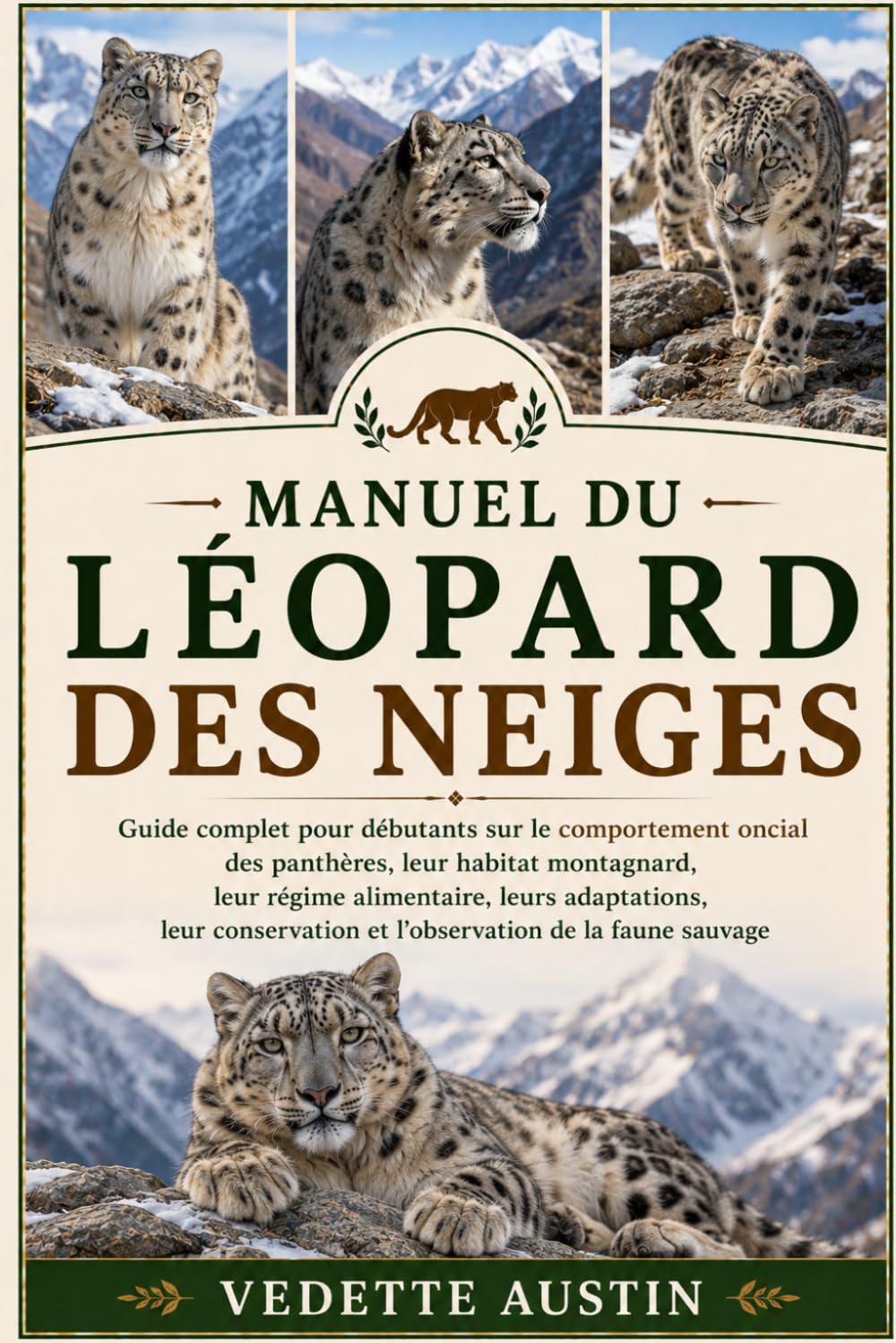 MANUEL DU LÉOPARD DES NEIGES: Guide complet pour débutants sur le comportement oncial des panthères, leur habitat montagnard, leur régime alimentaire, ... et l'observation de la faune sauvage
