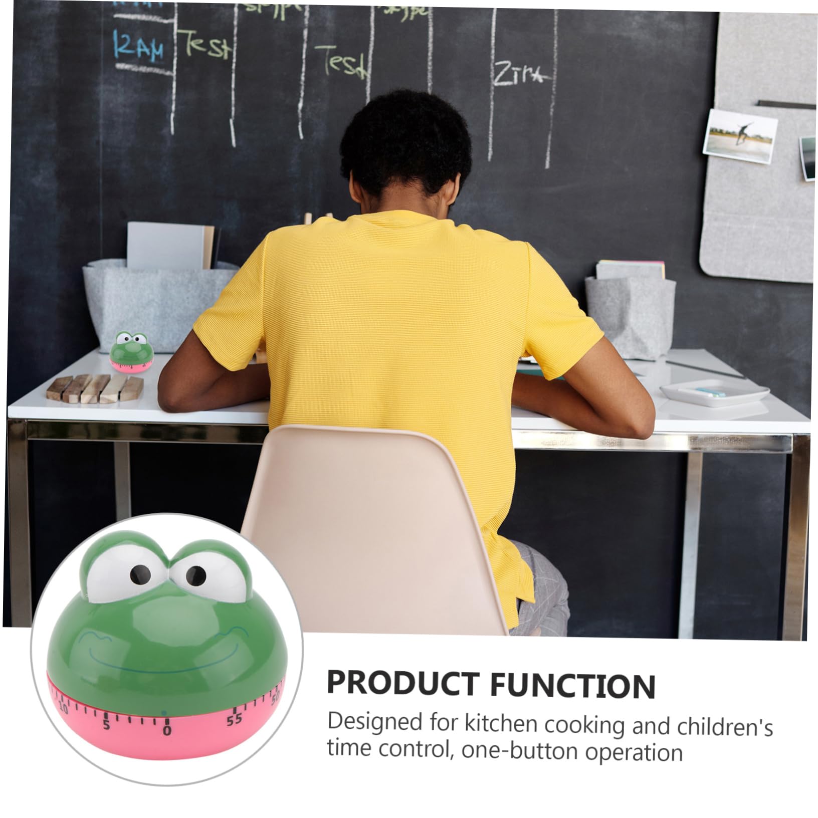 TOPBATHY 3 Pz Timer Meccanico Orologio Cartone Animato Strumenti Per Decorare Torte Piccolo Timer Da Cucina Digitale Allarme Timer Rana Spazzolino Plastica All'esterno Multifunzione Alunno