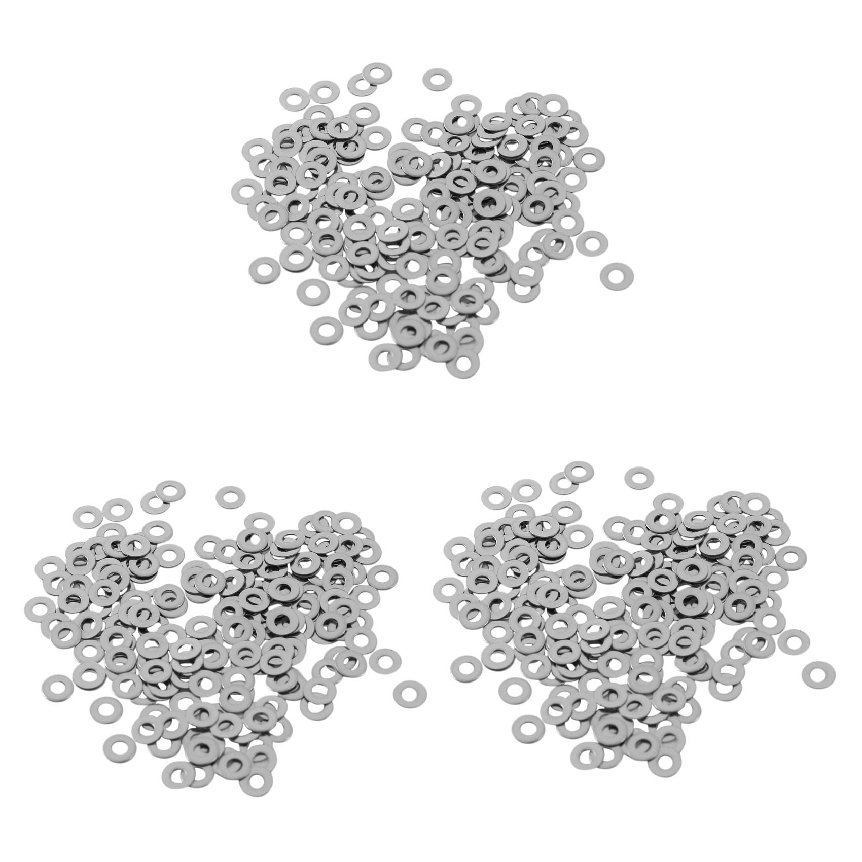 Jnchdghwa Silver M2 Stainless Steel Flat Washers Spacers Fastener Din125 600 Pcs