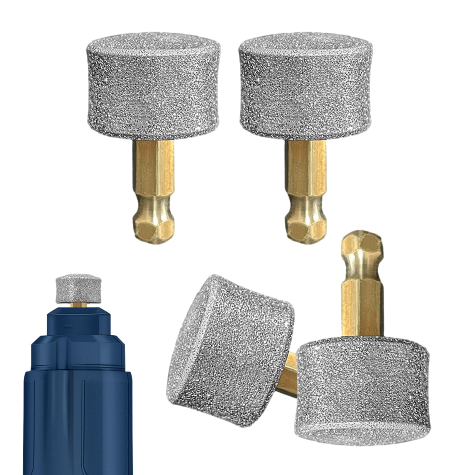 HOUSEEN Dog Nail Grinder Replacement Head, 4 Pack Pet Nail Grinder Diamond Tip Replacement Professional Dog Claw Smoothing Grinder Bits, Safe and Painless Replaceable Diamond Nail Grinder Tips