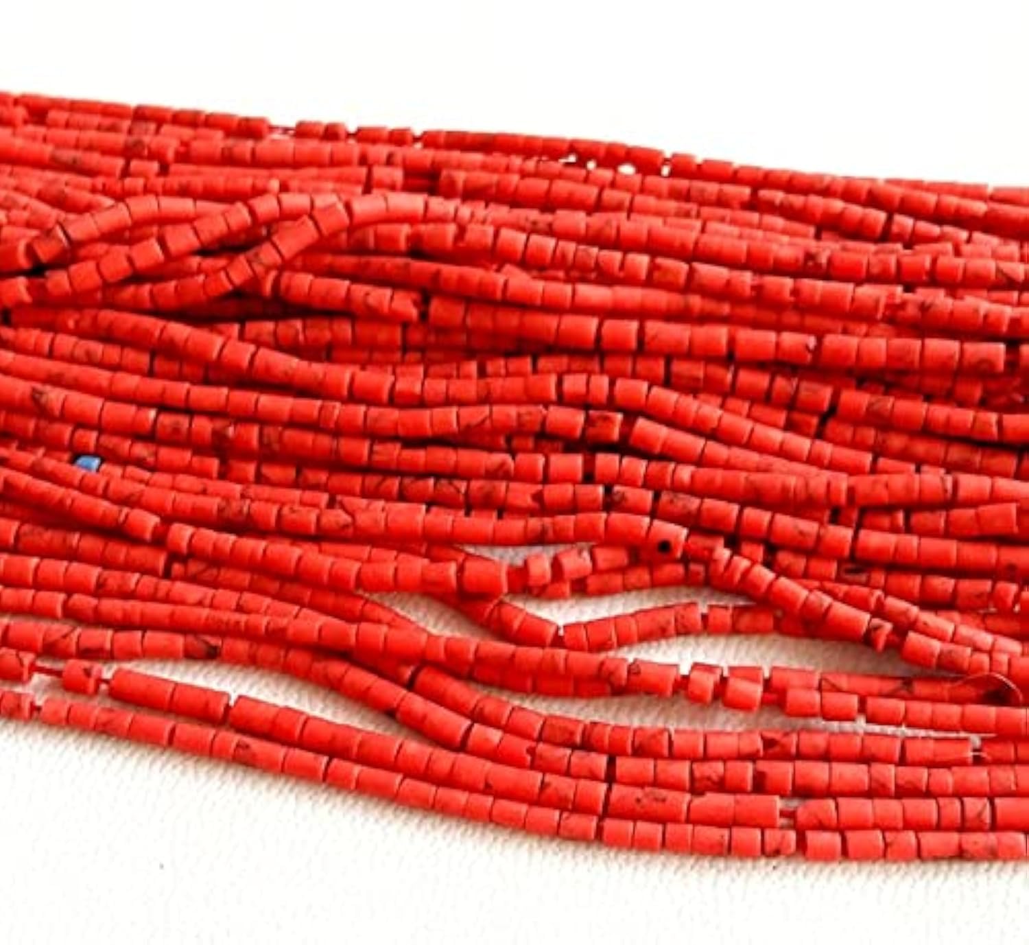 Perles afghanes orange heishi LKBEADS pour bijoux bohèmes d'été