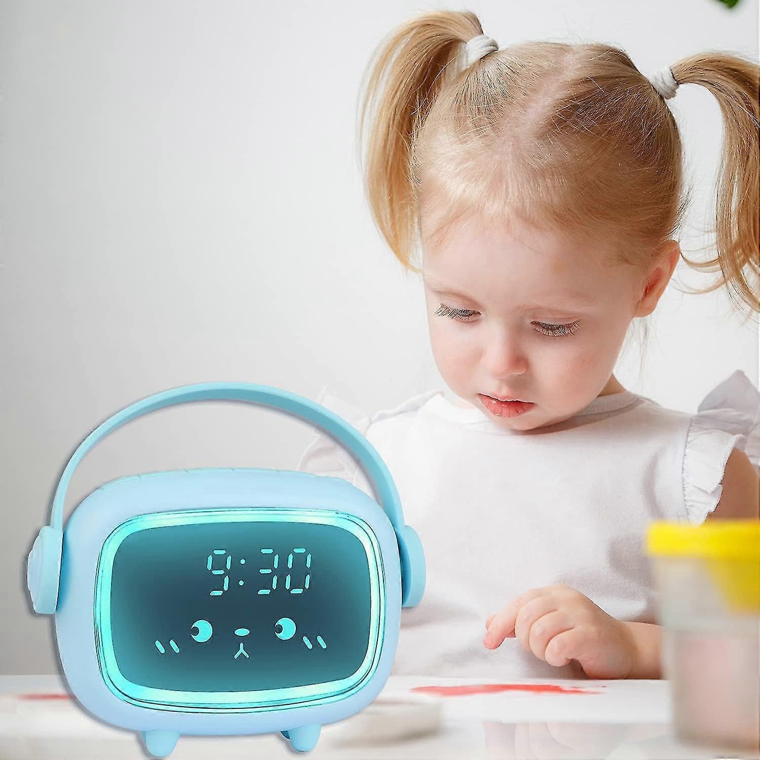 Digitaler Kinderwecker für Mädchen und Jungen, Digitaluhr, Engel Groofoo-Wecker, mehrfarbig optional