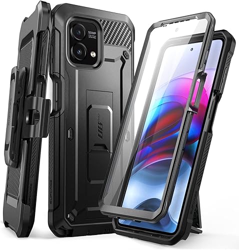 SUPCASE Unicorn Beetle Pro - Funda para Moto G Stylus 5G 2023 [no compatible con versión 4G], con protector de pantalla integrado, clip resistente