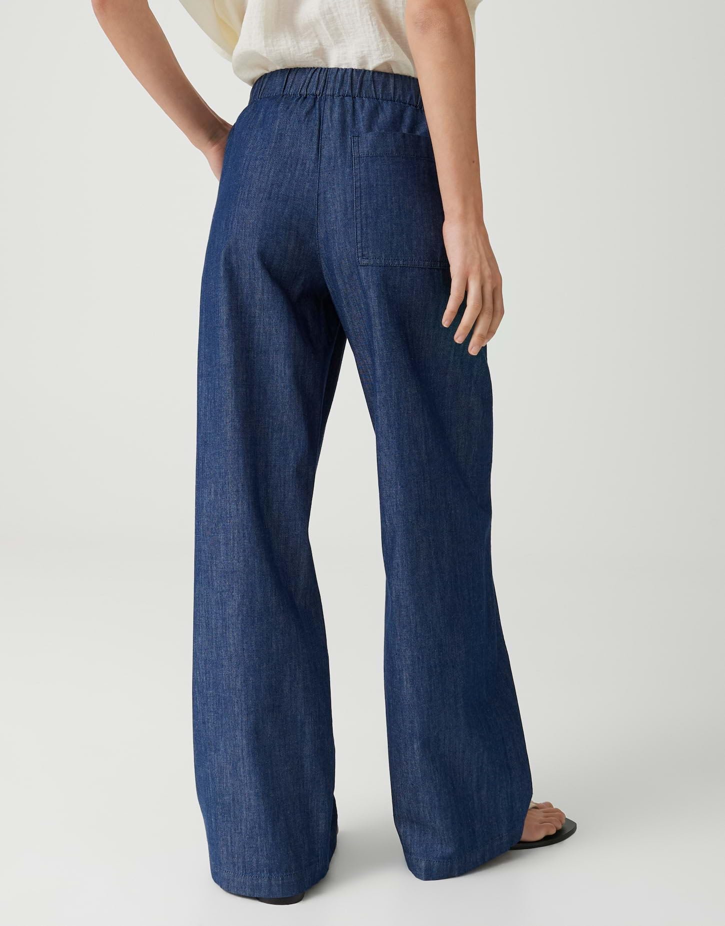 OPUS Damen Wide Leg Pants | MELANE LINE Wide Leg Pants aus Chambray in Denim Optik